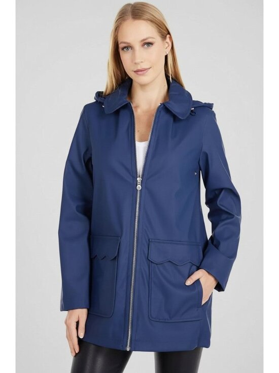 kate spade new york Jackets & Blazers - Kate Spade Navy Scallop Trim Rain Jacket for Women - Small, New with Tags